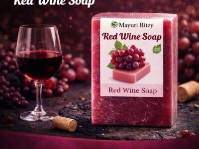 Red Wine Soap with Authentic Red Grapes Extract and Vitamin E - 100g