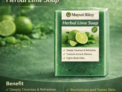 Herbal Line Soap with Kuppamani, Neem, Tulsi, Aloe vera, and Curry Leaf - 100g