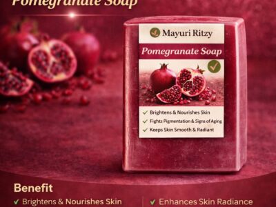 Pomegranate Soap with Olive Oil and Shea Butter - 100g