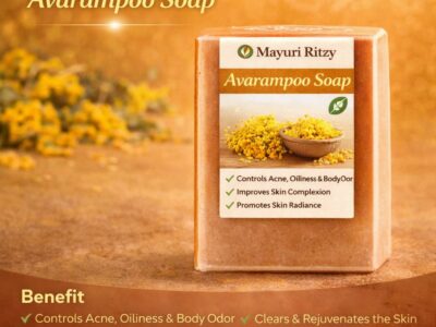 Avarampoo Soap with Turmeric, Aloe Vera, and Shea Butter - 100g