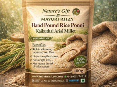 Nature's Gift - Hand Pound Rice Ponni Kaikuthal Arisi Millet