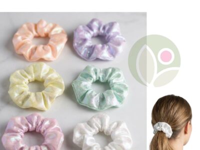 Iridescent Satin Scrunchies