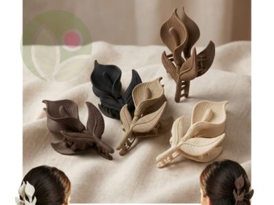 Leaf Sculpted Hair Claw Clips