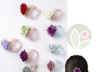 Floral Organza Scrunchies
